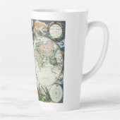 ヴィンテージアンティーク旧世界地図バイピエーター・ゴス， 1666 カフェラテマグ (右)