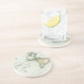 ヴィンテージアンティーク旧世界地図バイピエーター・ゴス， 1666 コースター (側面)