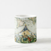 ヴィンテージアンティーク旧世界地図バイピエーター・ゴス, 1666 コーヒーマグカップ (中央)