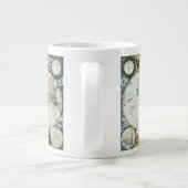 ヴィンテージアンティーク旧世界地図バイピエーター・ゴス, 1666 ジャンボコーヒーマグカップ (裏面)