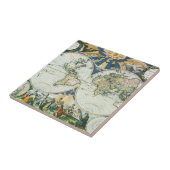 ヴィンテージアンティーク旧世界地図バイピエーター・ゴス， 1666 タイル (側面)
