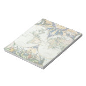 ヴィンテージアンティーク旧世界地図バイピエーター・ゴス， 1666 ノートパッド (回転)