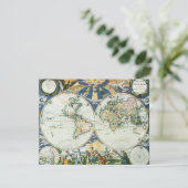 ヴィンテージアンティーク旧世界地図バイピエーター・ゴス, 1666 招待状 (スタンド正面)