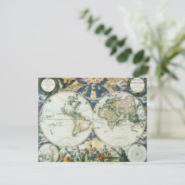 ヴィンテージアンティーク旧世界地図バイピエーター・ゴス， 1666 招待状