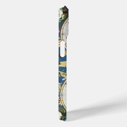 ヴィンテージアンティーク旧世界地図バイピエーター・ゴス, 1666 Case-Mate iPhoneケース (裏面 / 右)