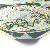 ヴィンテージアンティーク旧世界地図， 1666バイピエテル・ゴス ポスター (角)