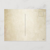 ヴィンテージアンティーク書道植物学イラストレーション シーズンポストカード (裏面)