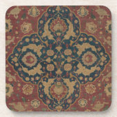 ヴィンテージアンティーク東部ペルシャ赤模様 コースター (正面)