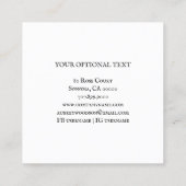 ヴィンテージアンティーク植物ファンタジー スクエア名刺 (裏面)