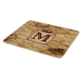 ヴィンテージアンティーク王室のキング世界地図ラスティック カッティングボード (角)