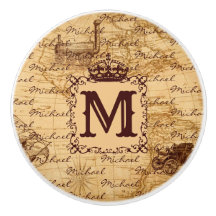 ヴィンテージアンティーク王室のキング世界地図ラスティック