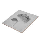 ヴィンテージアンティーク白黒あじさいフローラ タイル (側面)