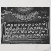 ヴィンテージアンティーク白黒タイプライター (正面)
