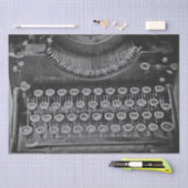 ヴィンテージアンティーク白黒タイプライター 薄葉紙 (クラフト)