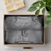 ヴィンテージアンティーク白黒素朴薪ストーブ 薄葉紙 (ギフト)