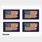 ヴィンテージアンティーク米国国旗のシール 長方形シール (シート)