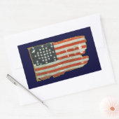ヴィンテージアンティーク米国国旗のシール 長方形シール (封筒)