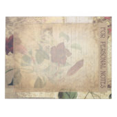 ヴィンテージアンティーク紅花抽象芸術エフェラ ノートパッド (正面)