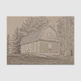 ヴィンテージアンティーク素朴セピアトーンオールドバーン 薄葉紙