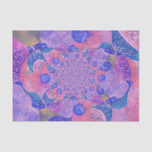 ヴィンテージアンティーク紫ピンクファインアートバルーン 薄葉紙 (正面)