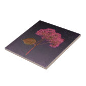 ヴィンテージアンティーク紫色メタリックアジサイフローラ タイル (側面)