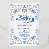 ヴィンテージアンティーク結婚ズ 箔招待状 (正面)