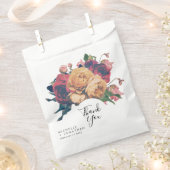 ヴィンテージアンティーク結婚バラの治療 フェイバーバッグ (クリップ留めされた状態)