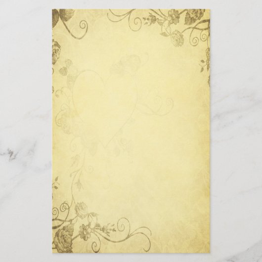 ヴィンテージアンティーク結婚ルック文房具 便箋 (正面)