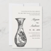ヴィンテージアンティーク結婚花瓶 招待状 (正面)