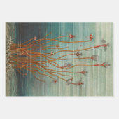 ヴィンテージアンティーク自然フラワーズレインフォレスト ラッピングペーパーシート (正面2)