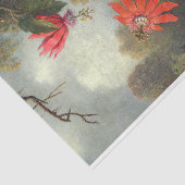 ヴィンテージアンティーク花とハチドリ 薄葉紙 (詳細)