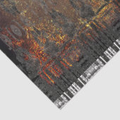 ヴィンテージアンティーク茶色の黒いテクスチャパターン 薄葉紙 (詳細)