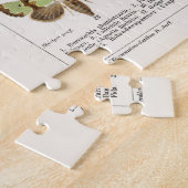 ヴィンテージアンティーク蝶及び蛾石版 ジグソーパズル (側面)