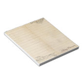 ヴィンテージアンティーク行仕訳帳名前をカスタムする ノートパッド (アングル)