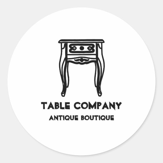 ヴィンテージアンティーク表 ラウンドシール (正面)