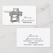 ヴィンテージアンティーク裁縫機械の変更 名刺 (正面/裏面)
