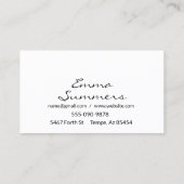 ヴィンテージアンティーク裁縫機械の変更 名刺 (裏面)