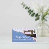 ヴィンテージアンティーク裁縫機械縫い目 名刺 (スタンド正面)