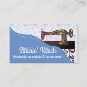 ヴィンテージアンティーク裁縫機械縫い目 名刺 (正面)