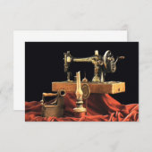 ヴィンテージアンティーク裁縫機 サンキューカード (正面/裏面)