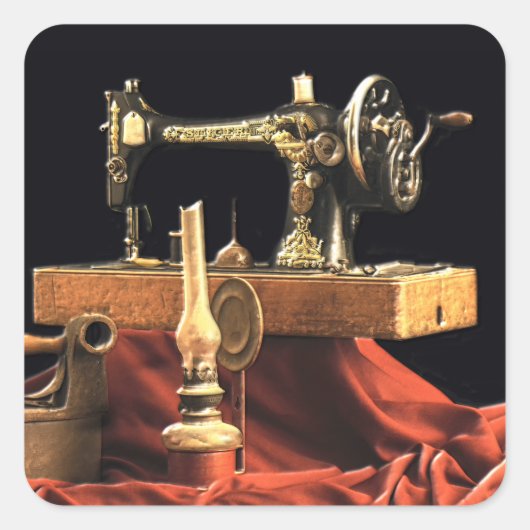 ヴィンテージアンティーク裁縫機 スクエアシール (正面)