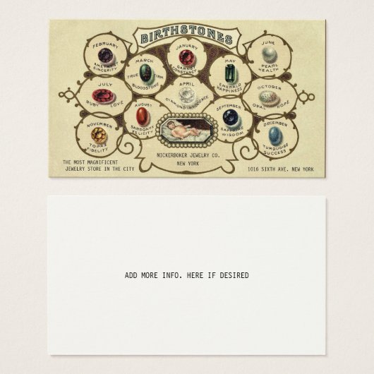 ヴィンテージアンティーク誕生石ジュエリージュエラークラフト (正面&裏面)
