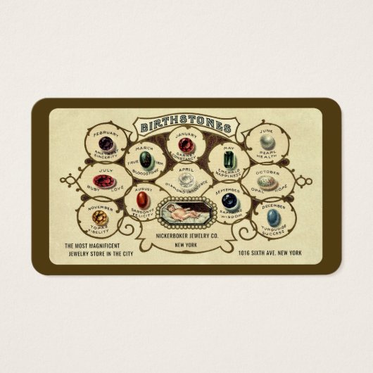 ヴィンテージアンティーク誕生石ジュエリー工芸品規格 (正面)