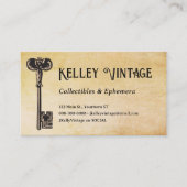 ヴィンテージアンティーク販売業者アンティーク鍵分与 名刺 (正面)