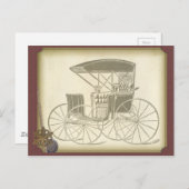 ヴィンテージアンティーク車Hisデザイン ポストカード (正面/裏面)