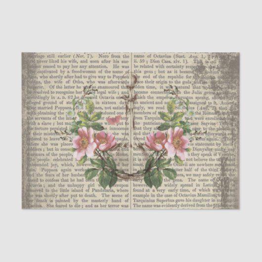 ヴィンテージアンティーク辞書文献ボトル 薄葉紙 (正面)