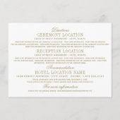 ヴィンテージアンティーク金ゴールドの結婚繁栄の情報 エンクロージャーカード (正面)