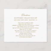 ヴィンテージアンティーク金ゴールドの結婚繁栄の情報 エンクロージャーカード (裏面)