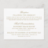 ヴィンテージアンティーク金ゴールドの結婚繁栄の情報 エンクロージャーカード (正面)