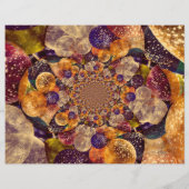 ヴィンテージアンティーク金ゴールド紫バルーン万華鏡のように千変万化するパターン (裏面)